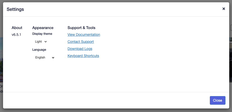 Contact Support Modal